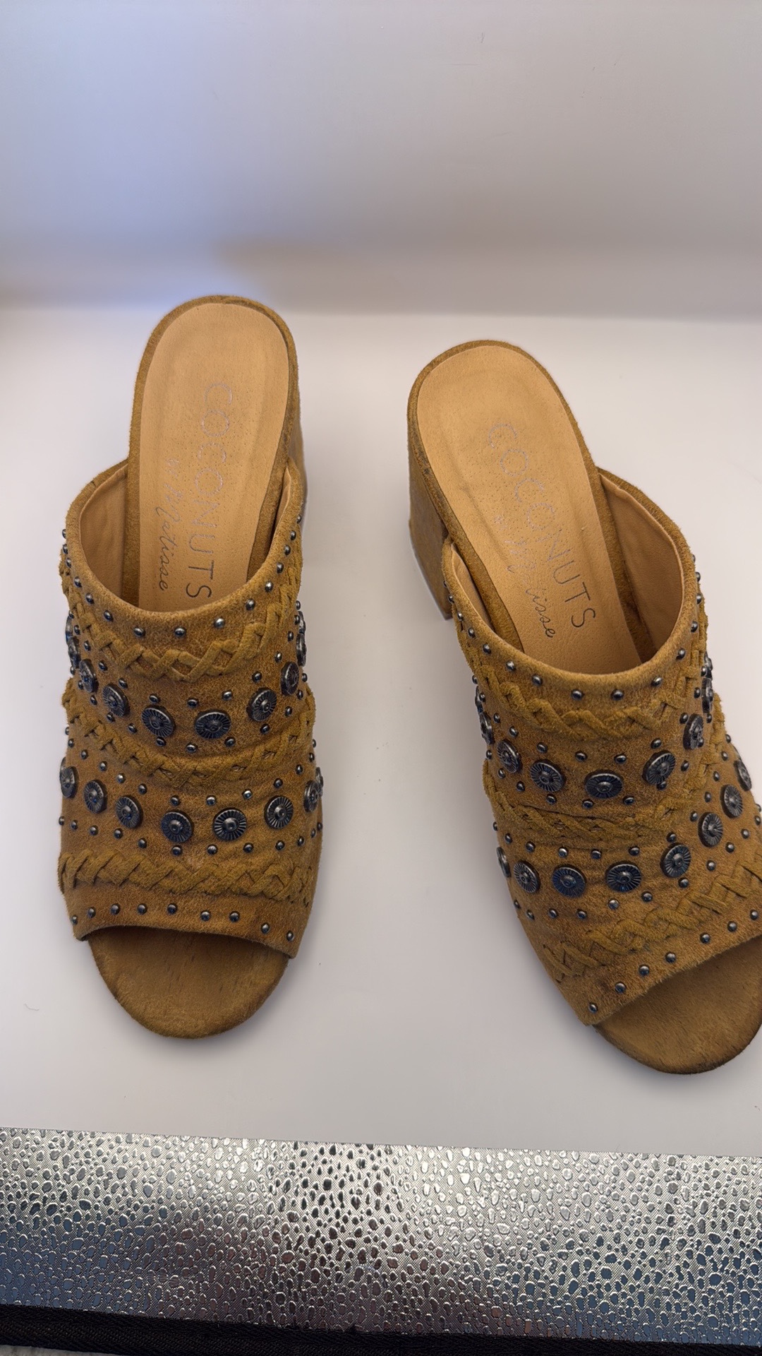 Brown Suede Buckle Mules - photo 2