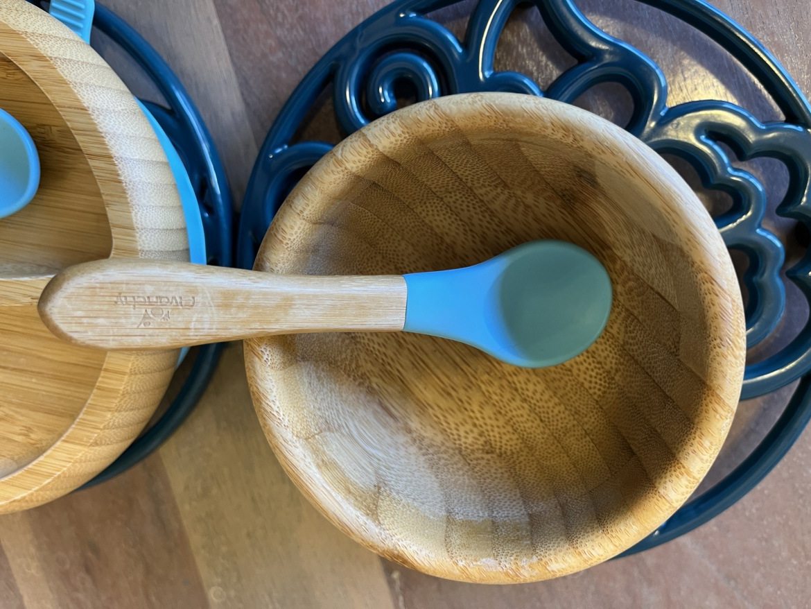 Avanchy bamboo bowl ,plate and spoon - photo 4