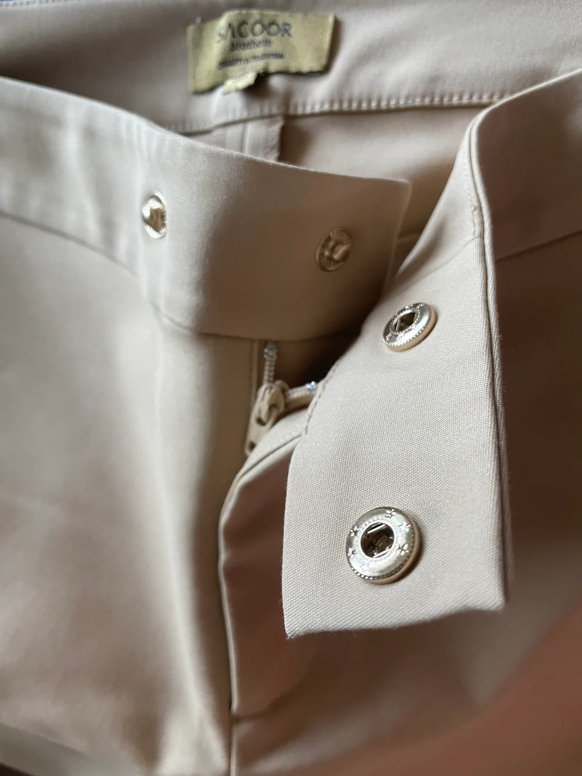 Sacoor Brothers Women's Beige Dress Pants image indicator(4)