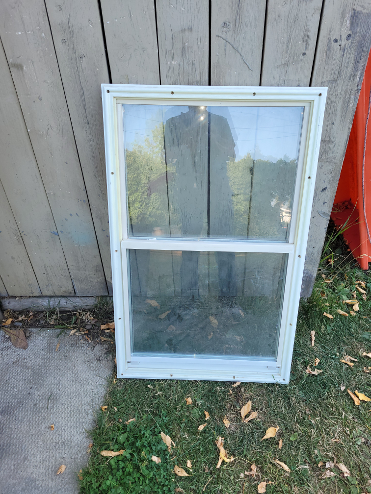 white  exterior door window