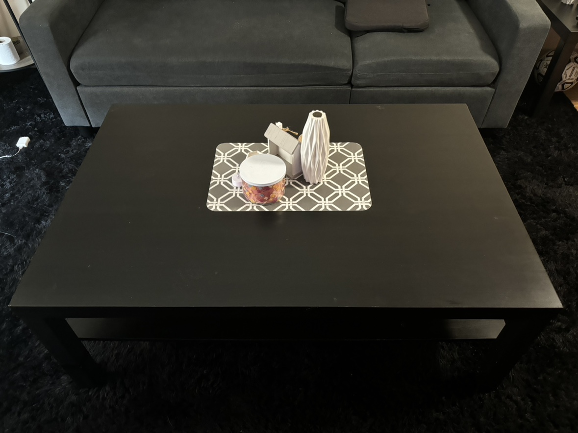 Black Coffee Table with Shelf | Center table - photo 3