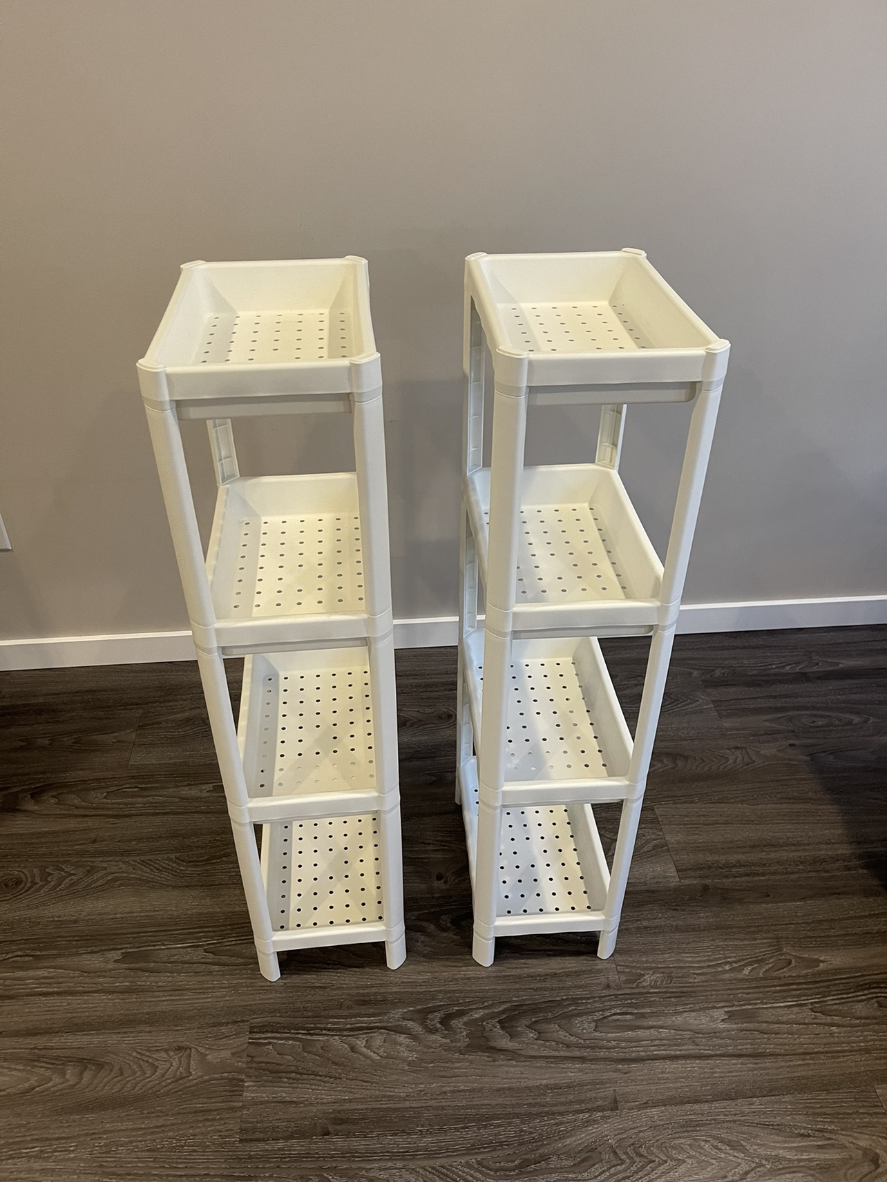 White Storage Shelves for Two - photo 2