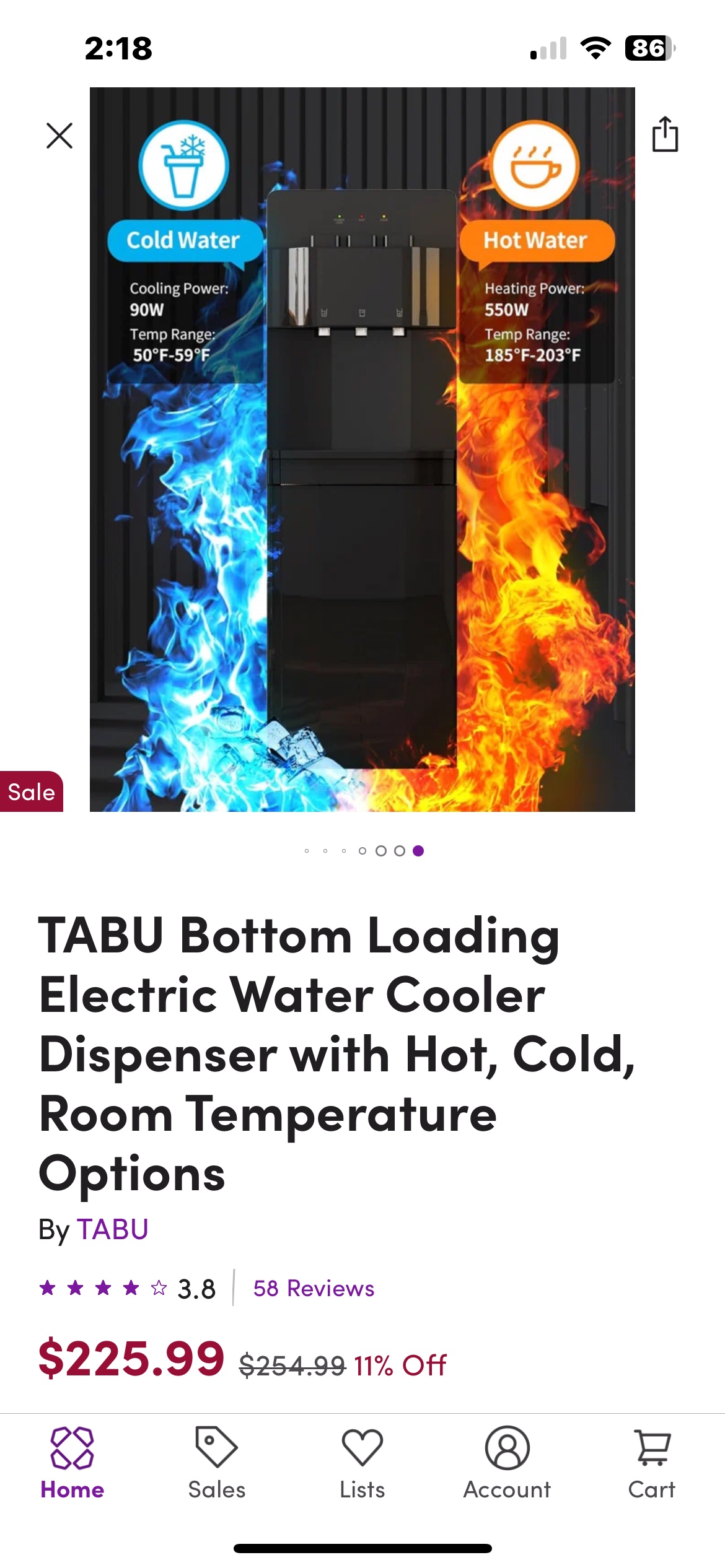 TABU Bottom Loading Water Cooler