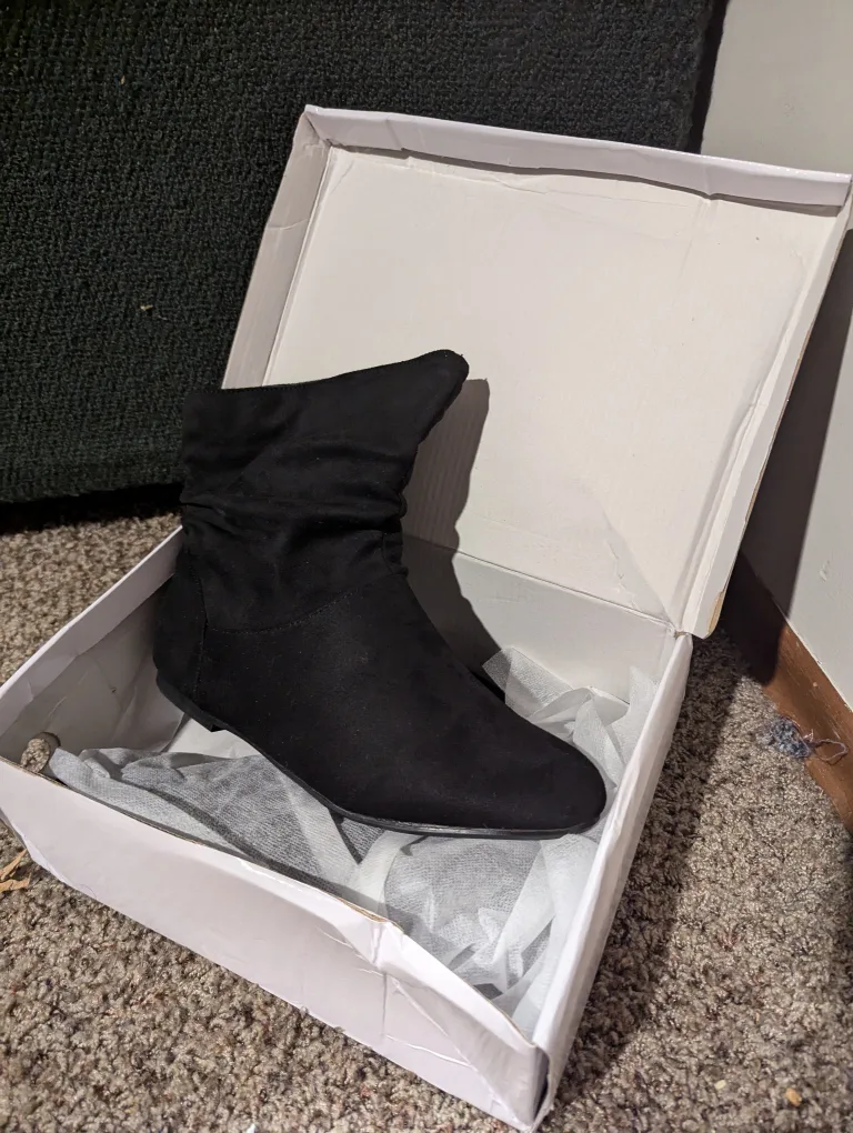 Black Fabric Boots thumbnail