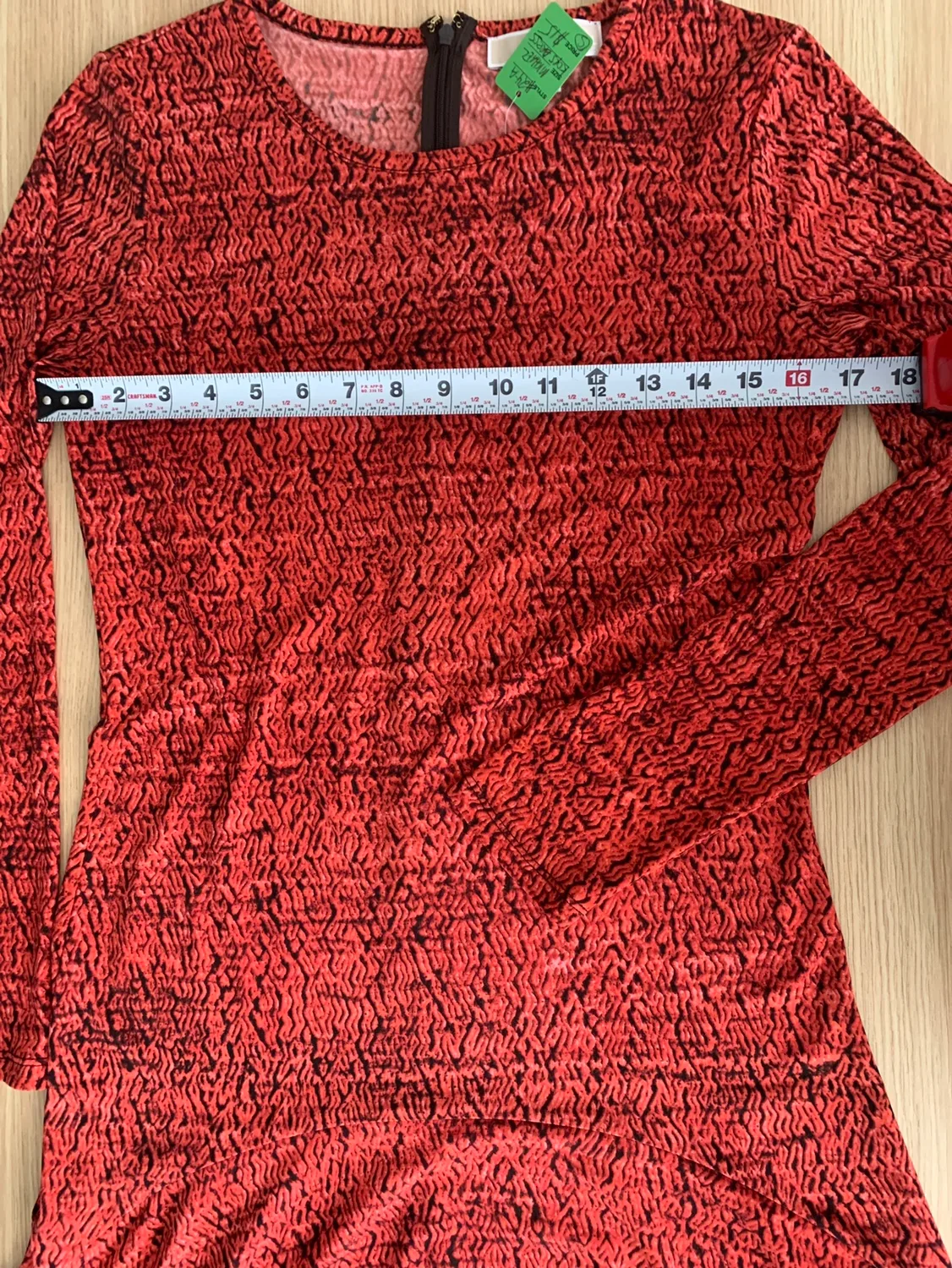 Michael Kors Red Asymmetrical Dress w/ Drop Waist image indicator(5)