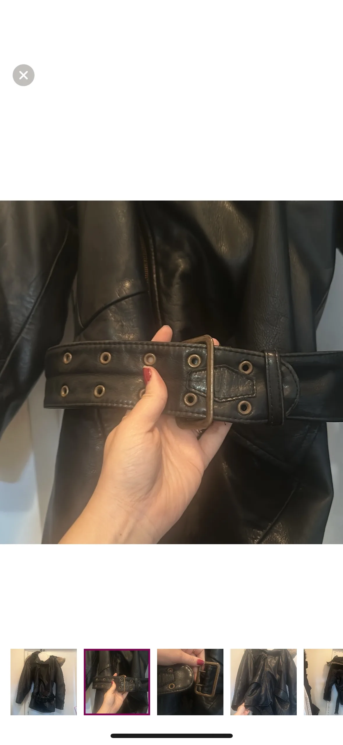 Rudsak Black Leather Jacket with Fur Collar image indicator(2)