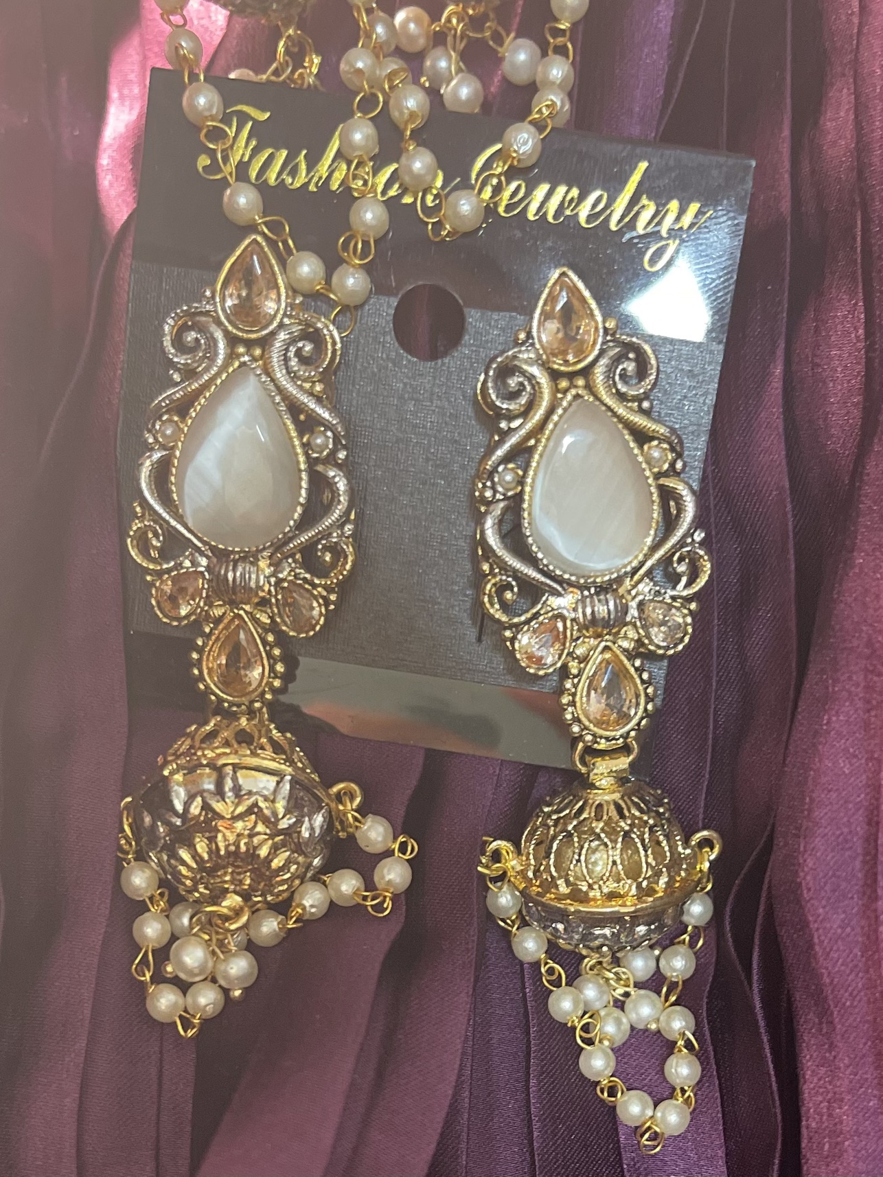 Pakistani and Indian Jhumka Earrings - photo 3