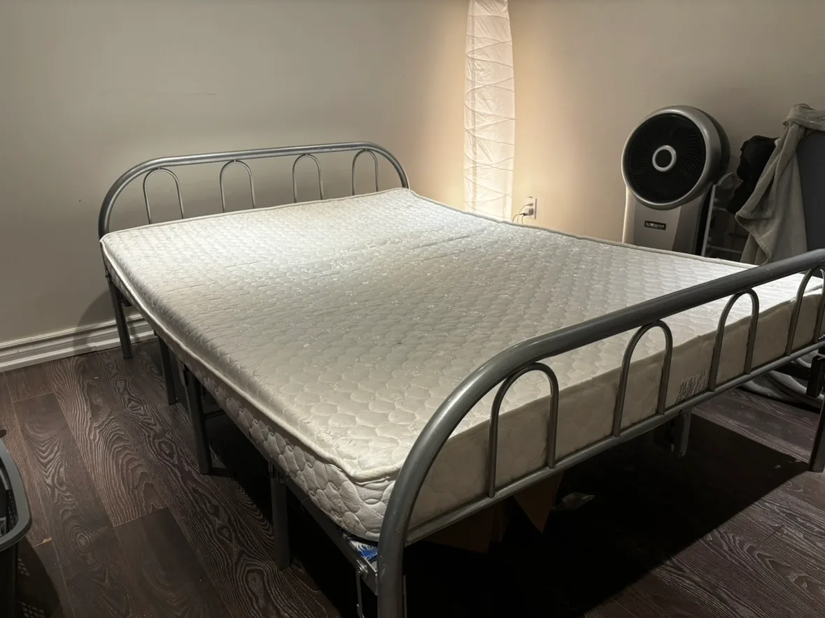 Double foldaway camp bed frame and mattress image indicator(2)