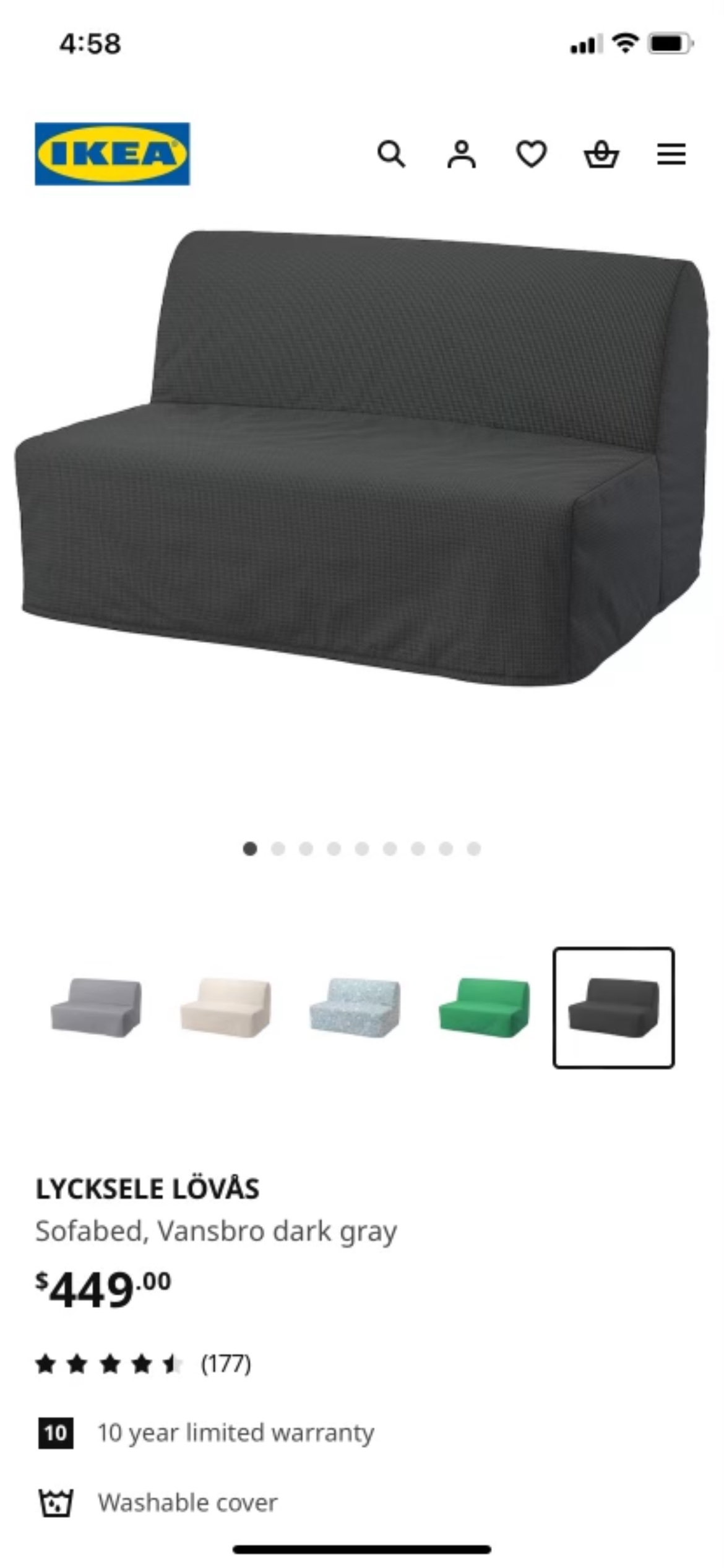 IKEA Lycksele Lovas Sofa Bed