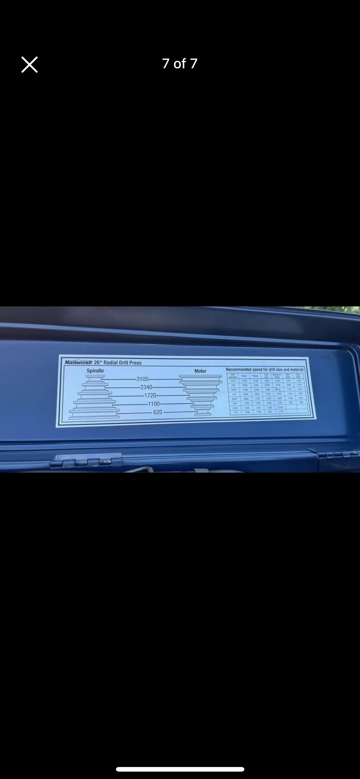 Mastercraft 26” Drill Press image indicator(7)