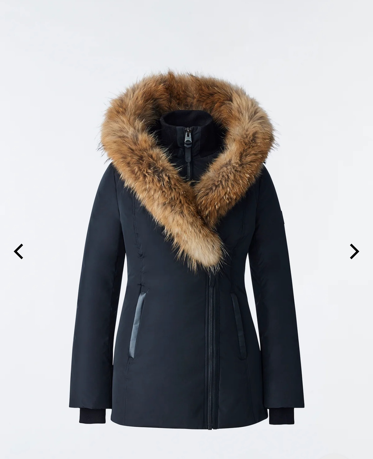 Black Fur Trimmed Winter Jacket