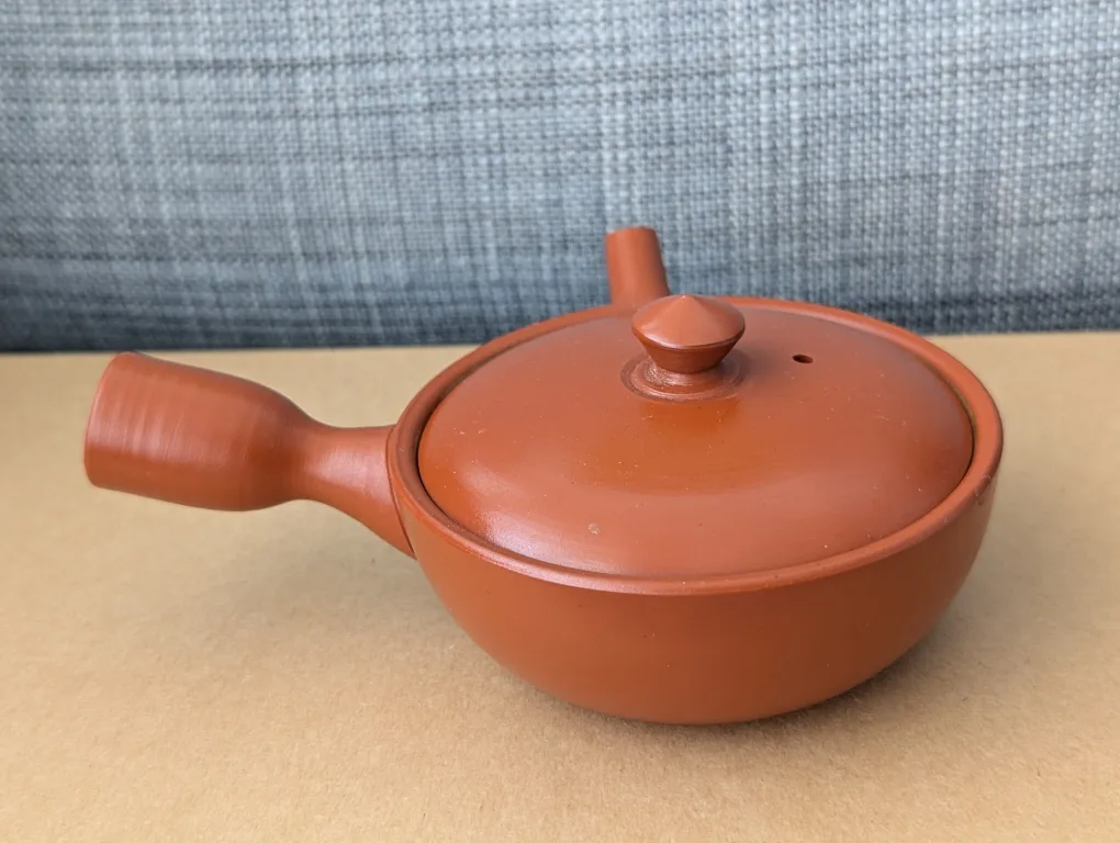 Japanese Kyusu style clay teapot with built in strainer image indicator(2)