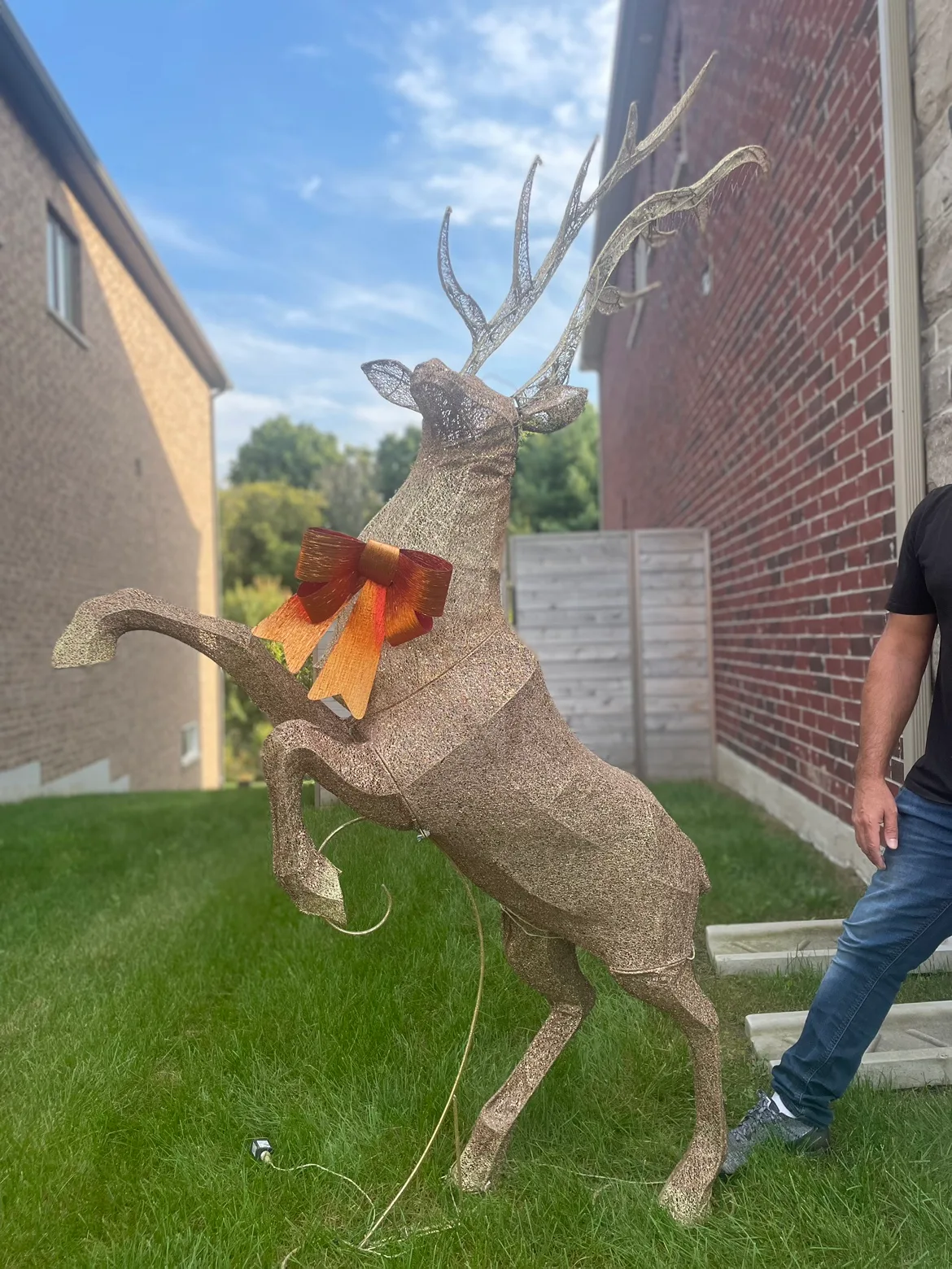 2 Large Reindeer Christmas Decoration thumbnail