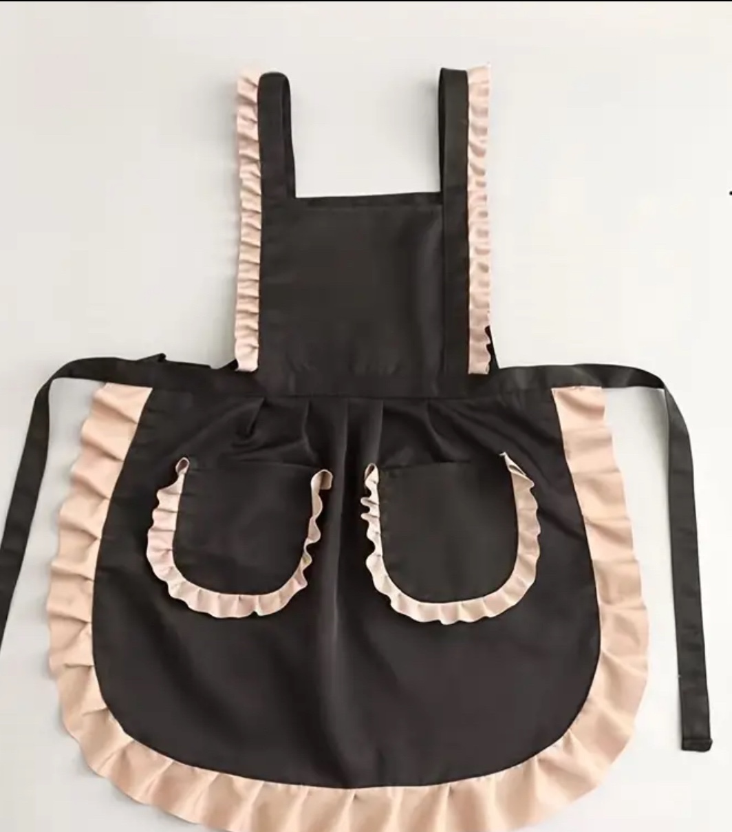 Black and Beige Apron