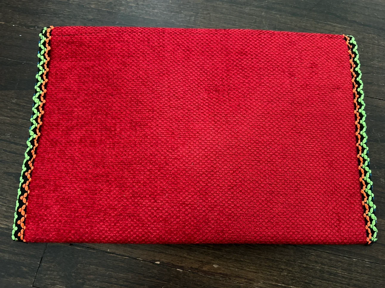 Egyptian Linen Clutch - 19cm x 30cm - Red, Pink, Green, Yellow image indicator(3)