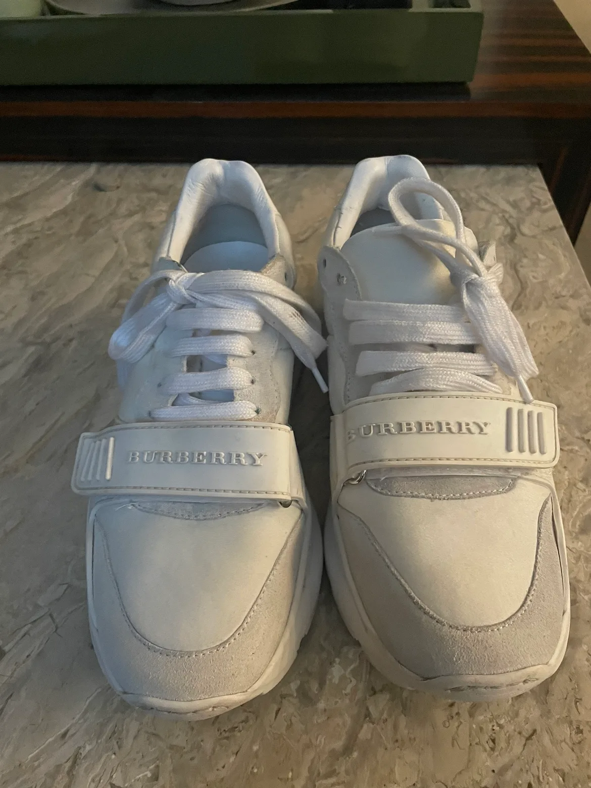 Burberry White Leather Sneakers size 37 thumbnail