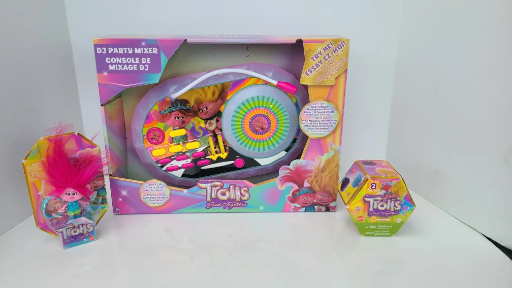 set of 3 Trolls DJ Party Mixer & Figure image indicator(2)