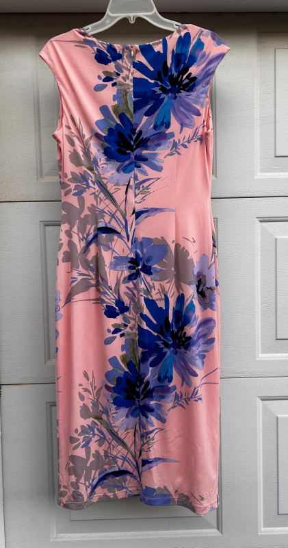 Pink Floral Midi Dress fits Size 8-10 - photo 3