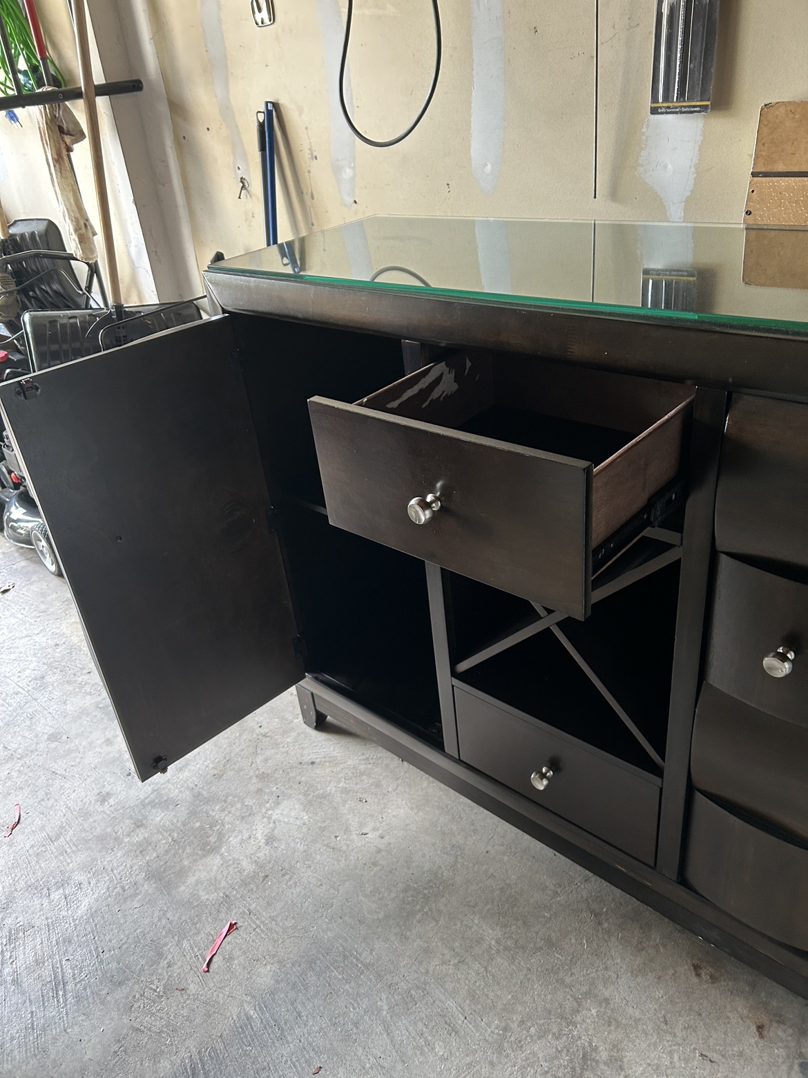 Dark Wood Buffet Table - photo 3
