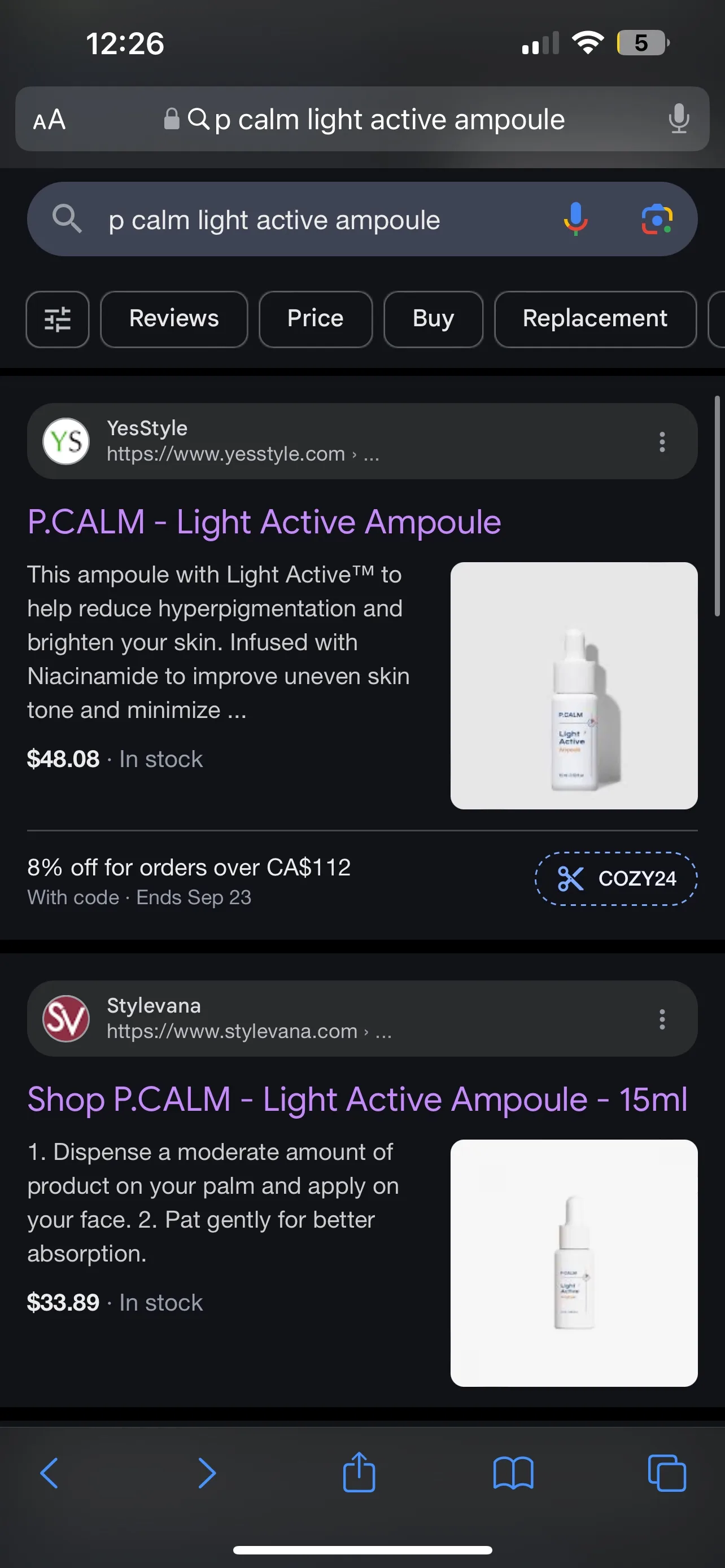 P.Calm Light Active Brightening Ampoule Face Serum image indicator(5)