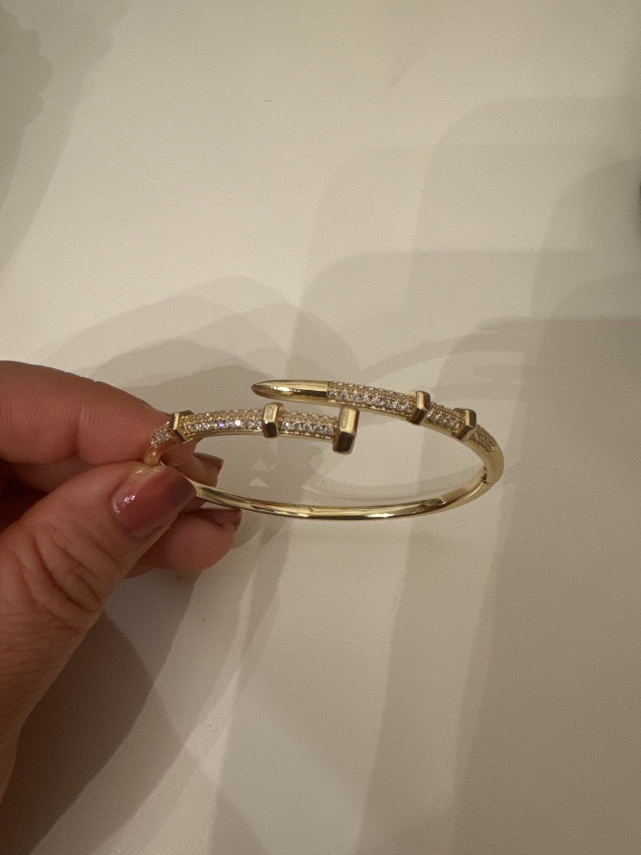 Gold Nail Bracelet #freecycle