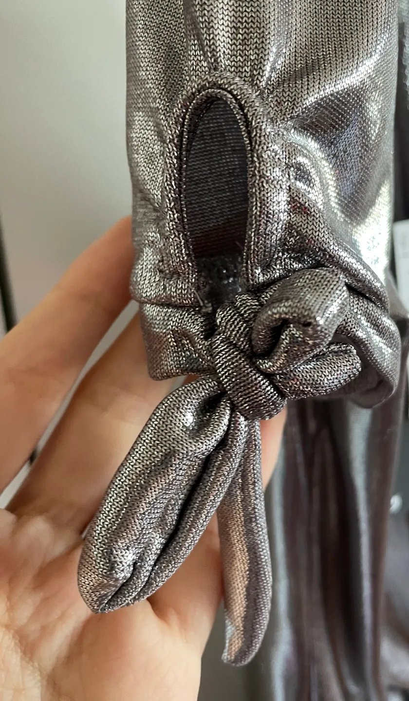 Bershka Silver Open back Bodysuit (special edition) image indicator(4)