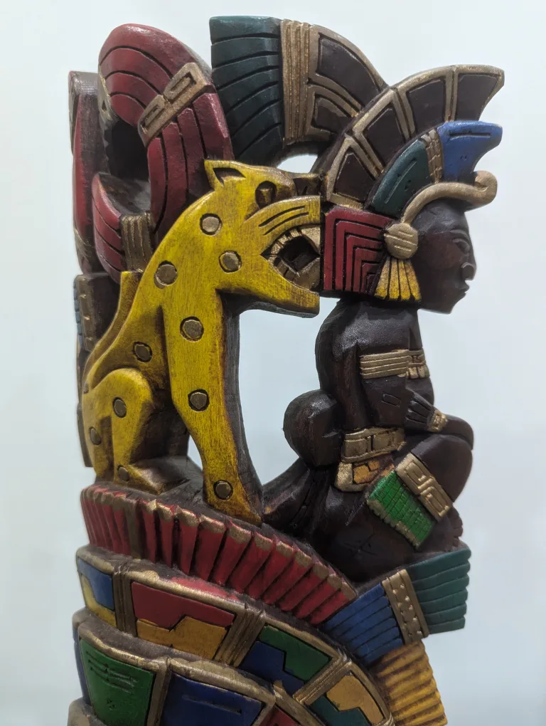 Large Antique Aztec Hand Carved sculpture image indicator(6)