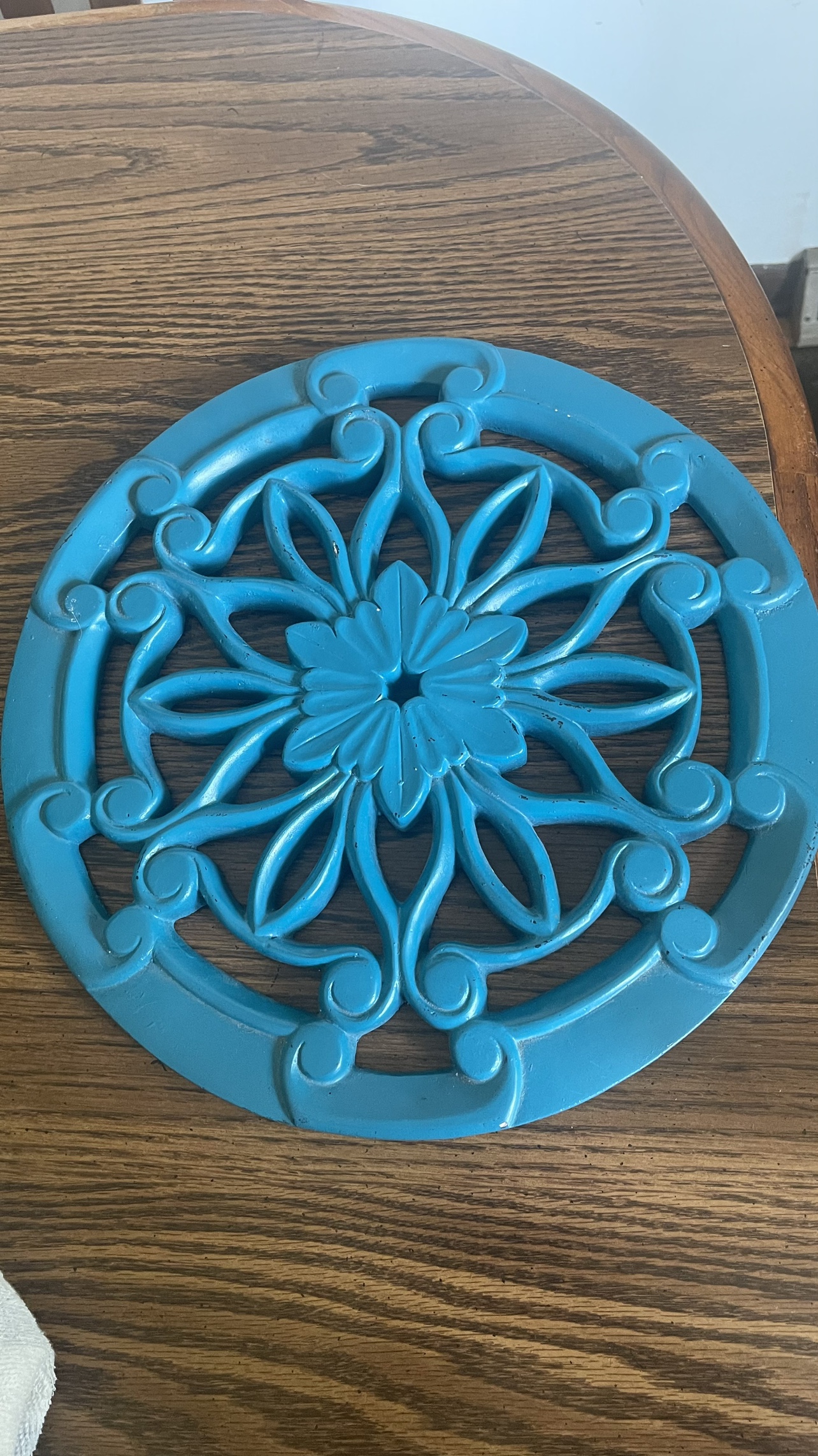 Teal Wall Decor 15”x 15”