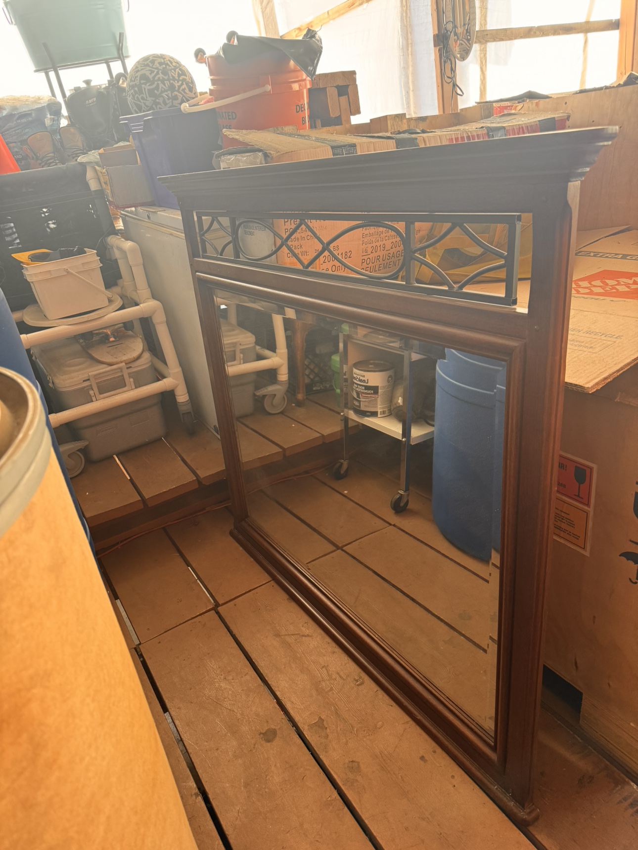 Wood Dresser with Mirror - photo 3