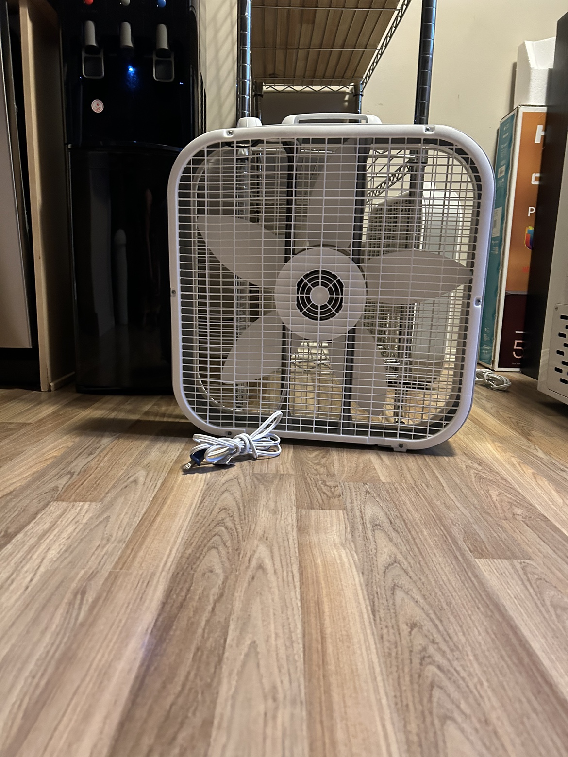 Lasko Portable Box/Floor Fan, 3-Speed