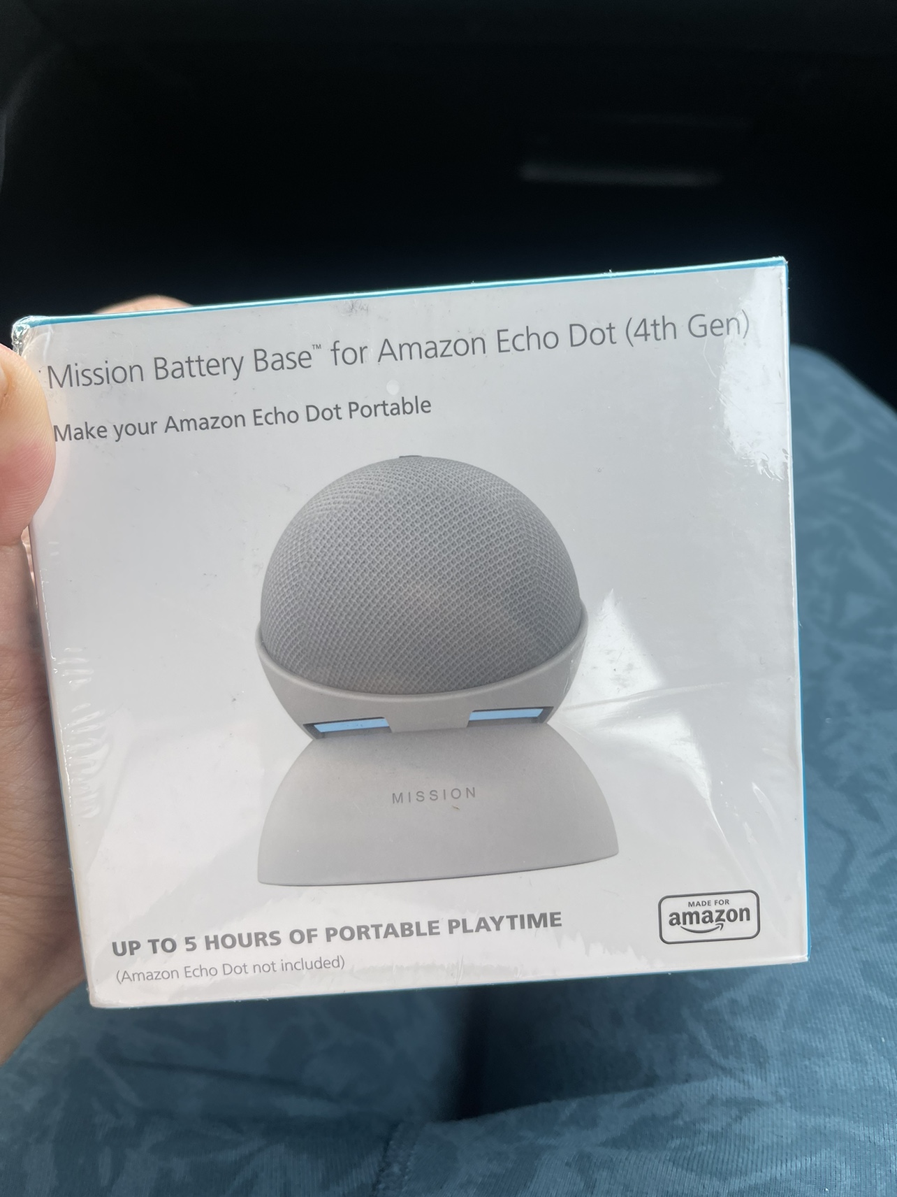 Mission Battery Base for Amazon Echo Dot (4th Gen)