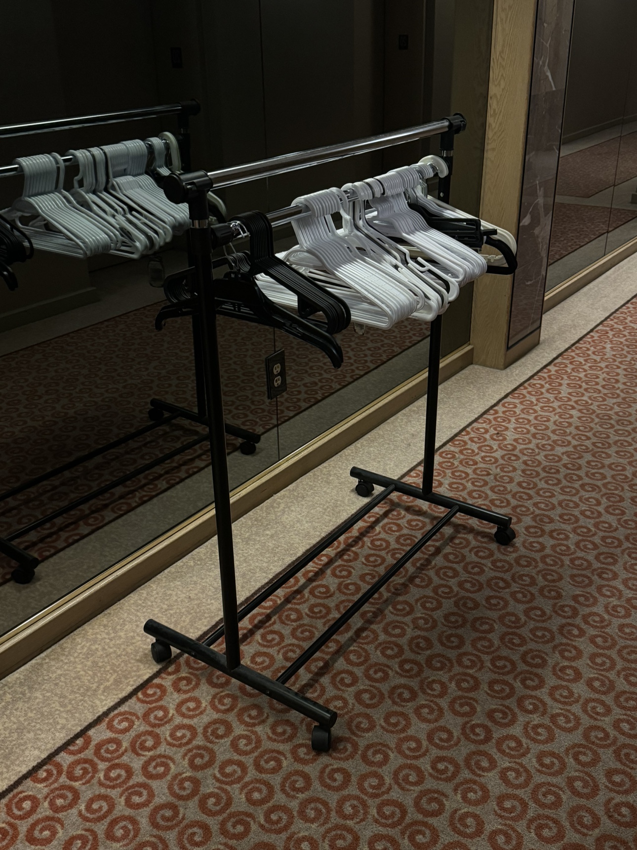 Rolling 2-Tier Adjustable Clothes/Garment Rack - photo 5