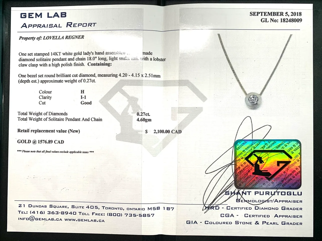 14k White gold 0.27Ct Solitaire Diamond Necklace image indicator(6)