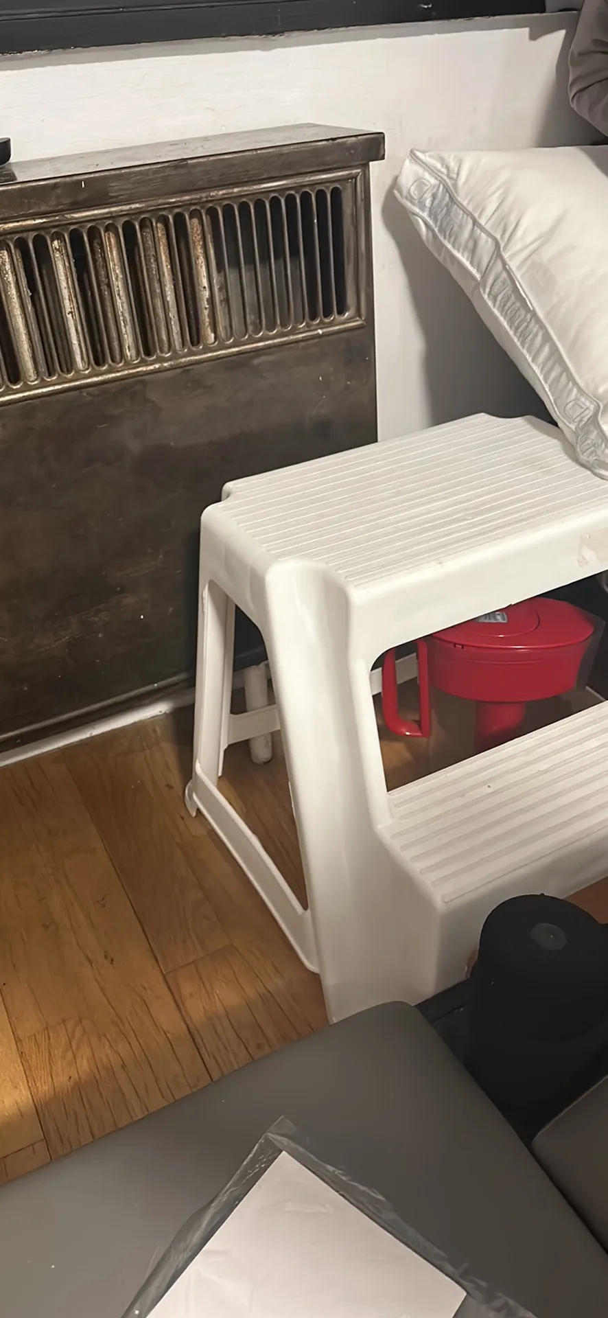 White 2-Step Plastic Stool thumbnail