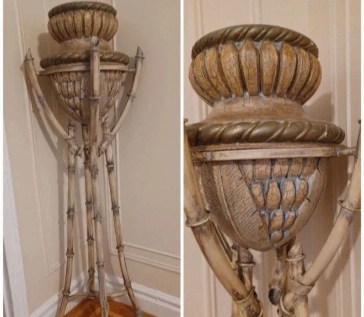 🪴Tall Banana Ceramic Vase On Metal Stand🪴 image indicator(7)