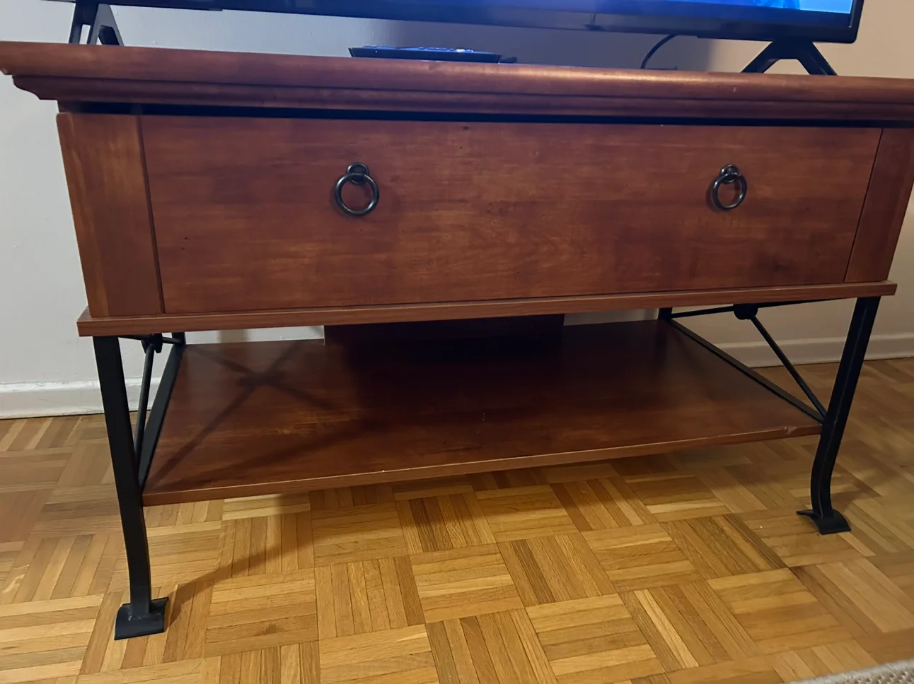 Solid wood TV table thumbnail
