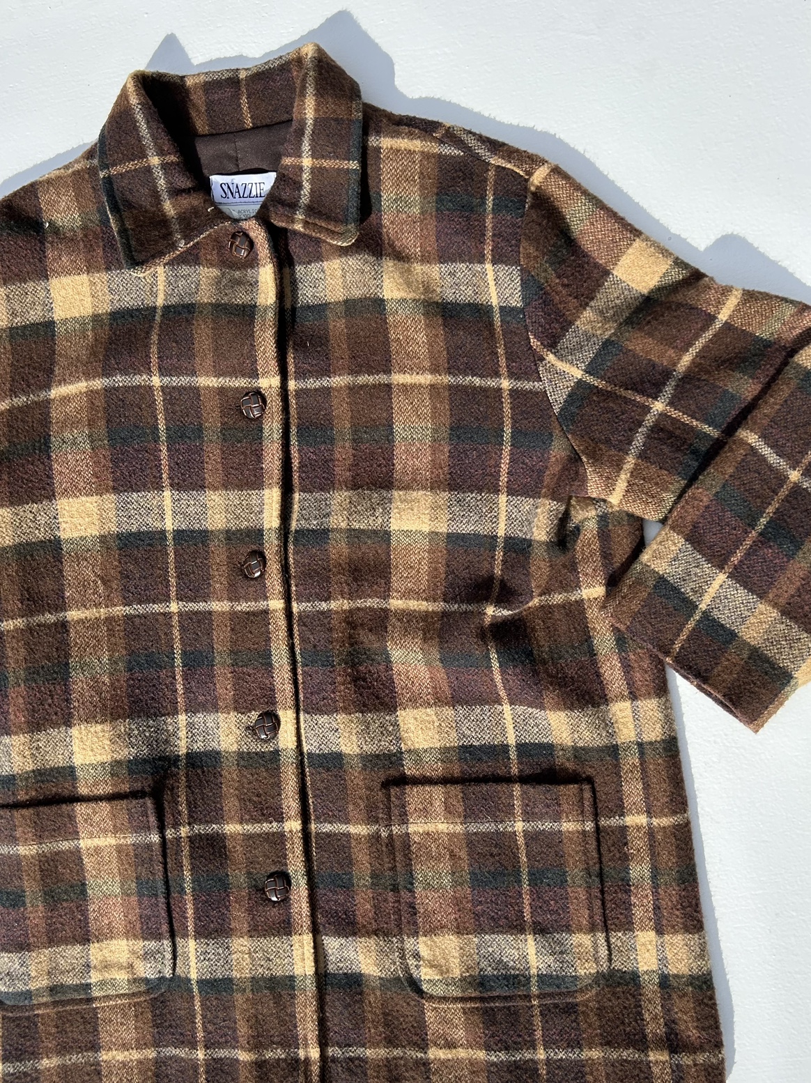 Vintage plaid shacket