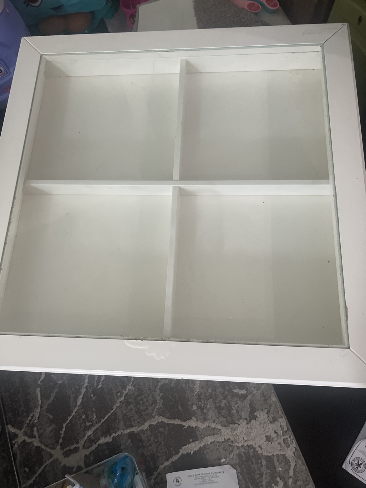 Ikea White Coffee Table with Storage