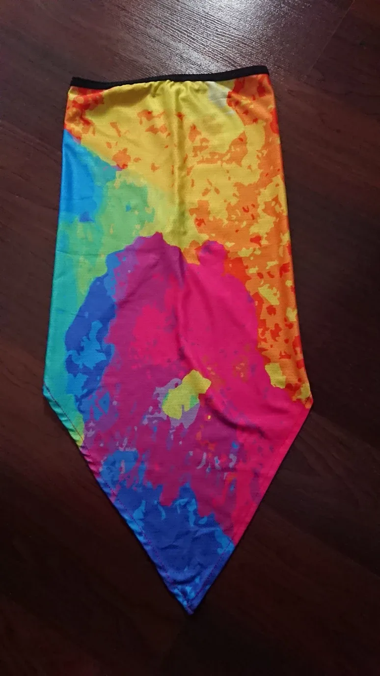 Rainbow Tie Dye Bandana neck buff gaiter thumbnail