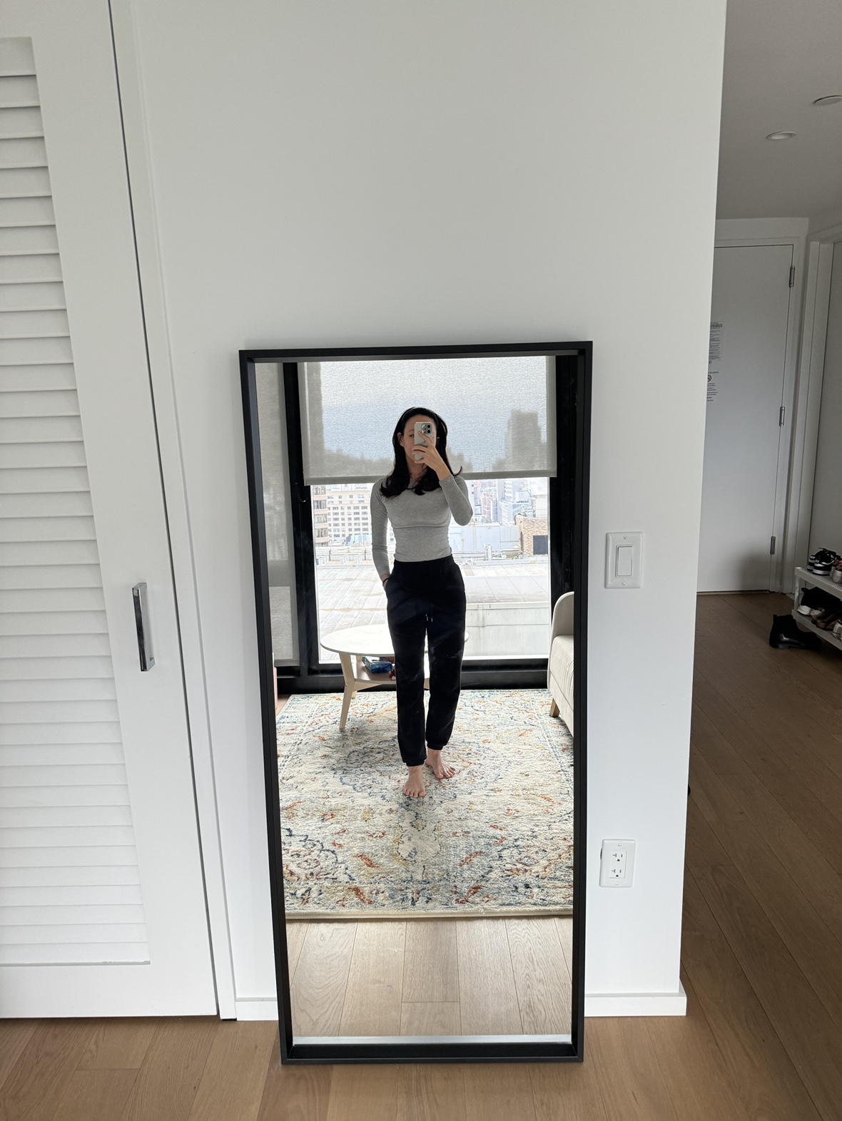 IKEA Black Full Length Mirror - photo 2