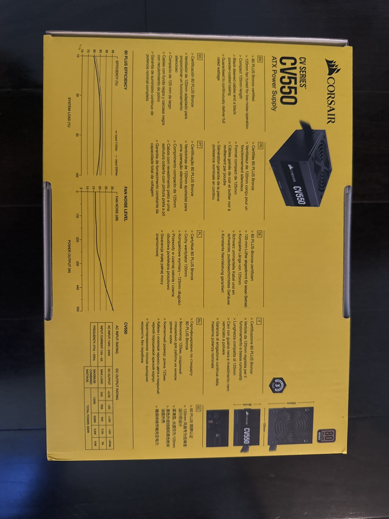 Corsair CV550 550W 80 Plus Bronze PSU - photo 3