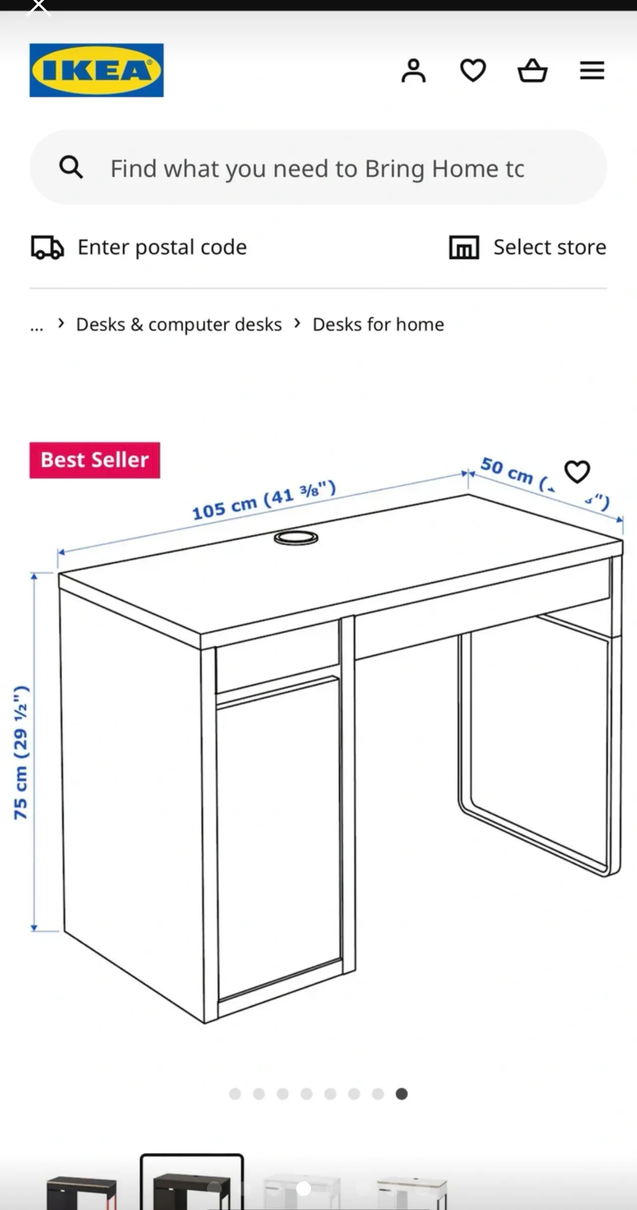 IKEA MICKE Desk & Hutch image indicator(4)