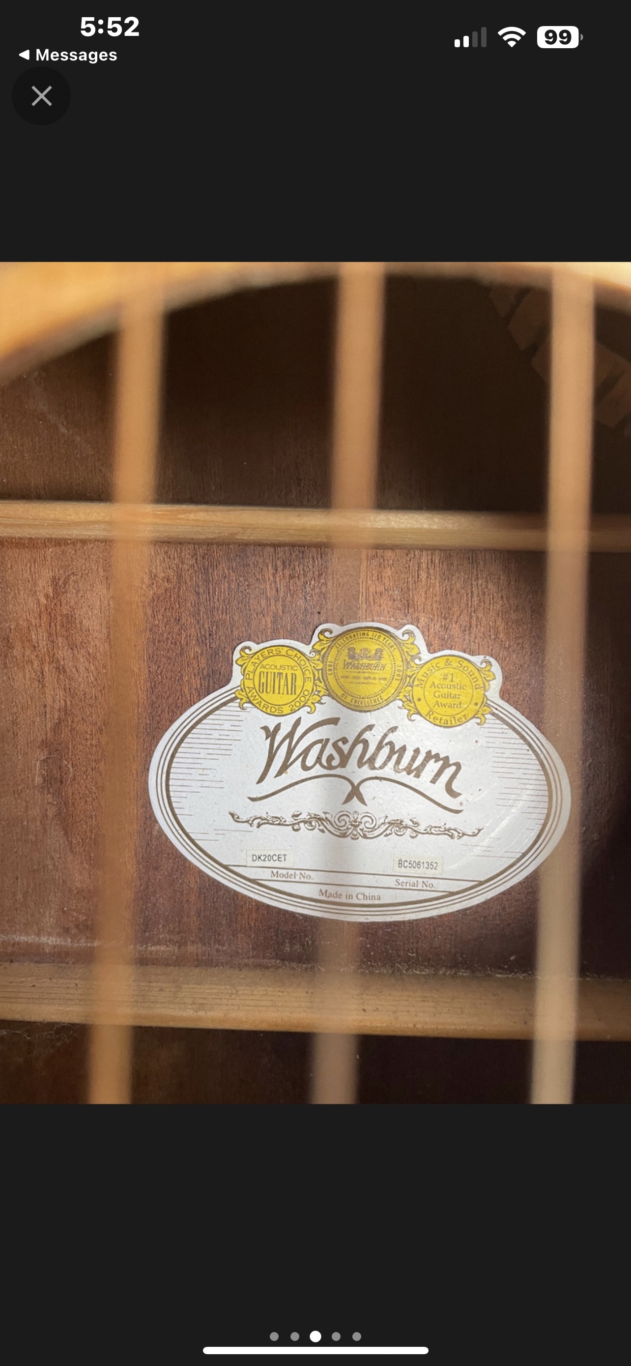 Washburn Acoustic Guitar electric - photo 3
