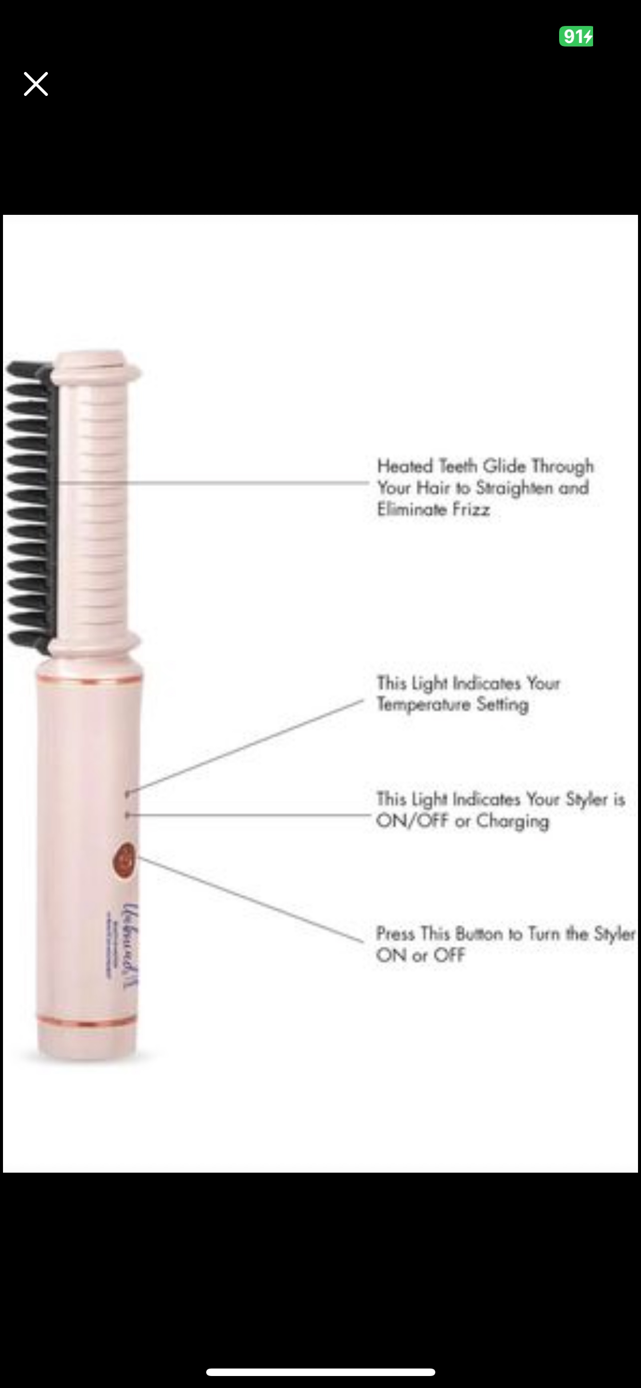 Unbound Hair Straightening Brush - photo 3
