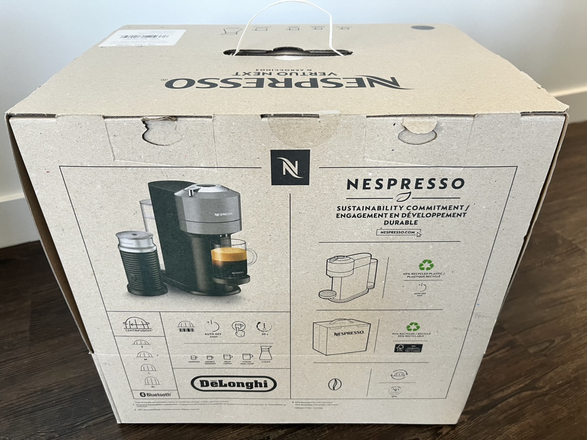 Brand new: Nespresso Vertuo Next & Aeroccino3 with 12 capsules - photo 2