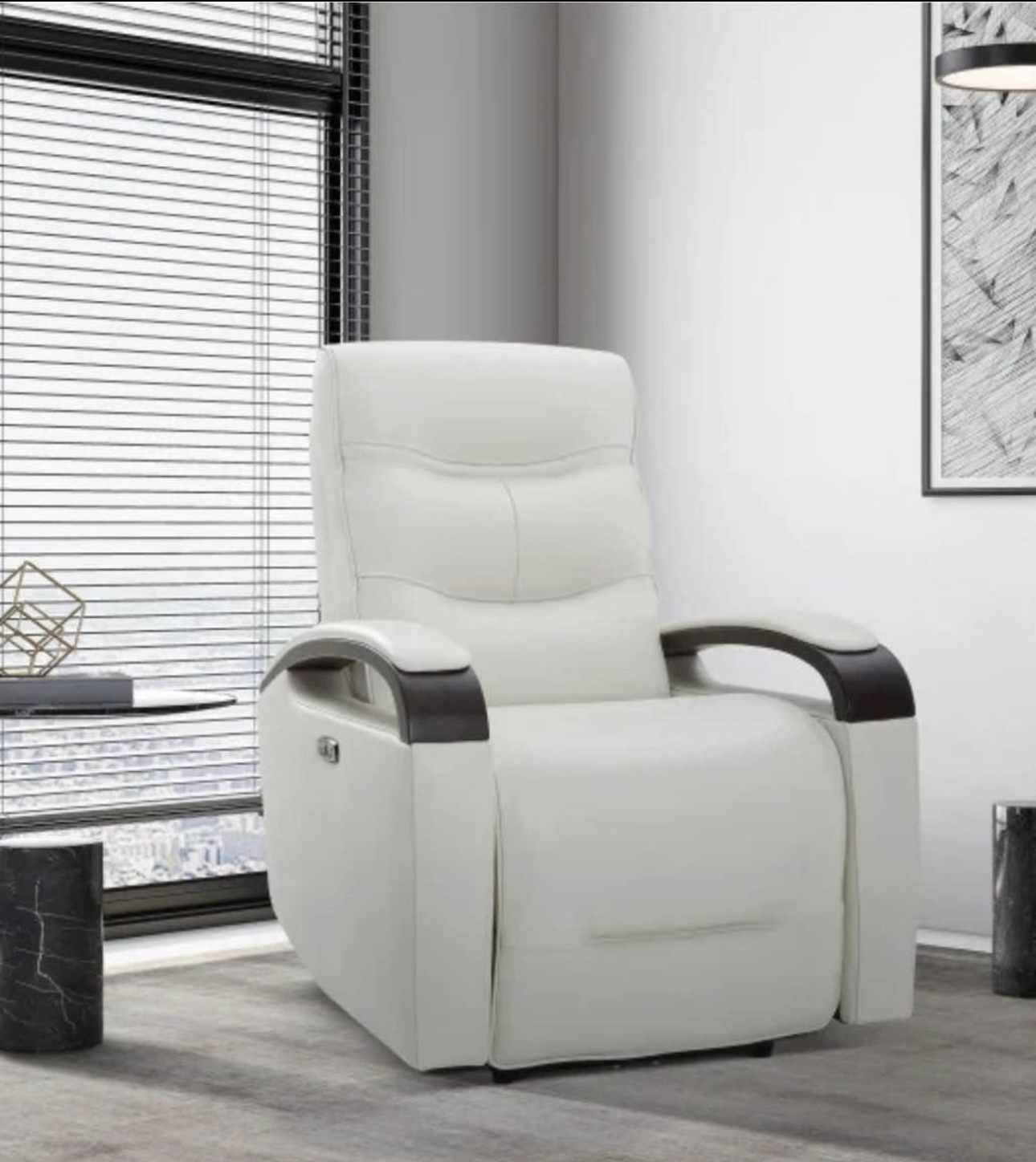 Canmore Leather Power Recliner with Power Headrest