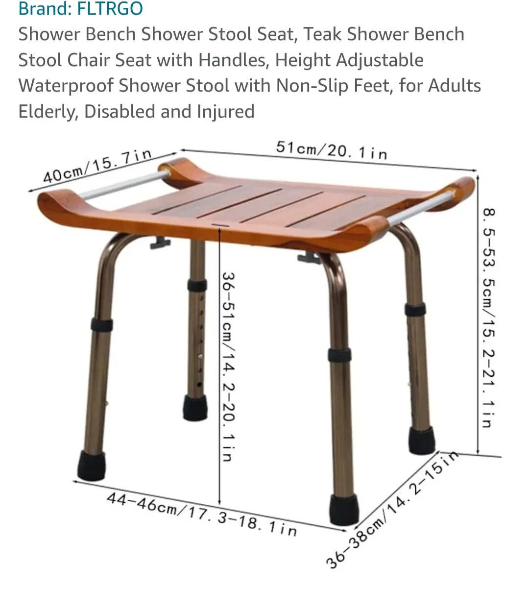 Teak Shower Bench thumbnail