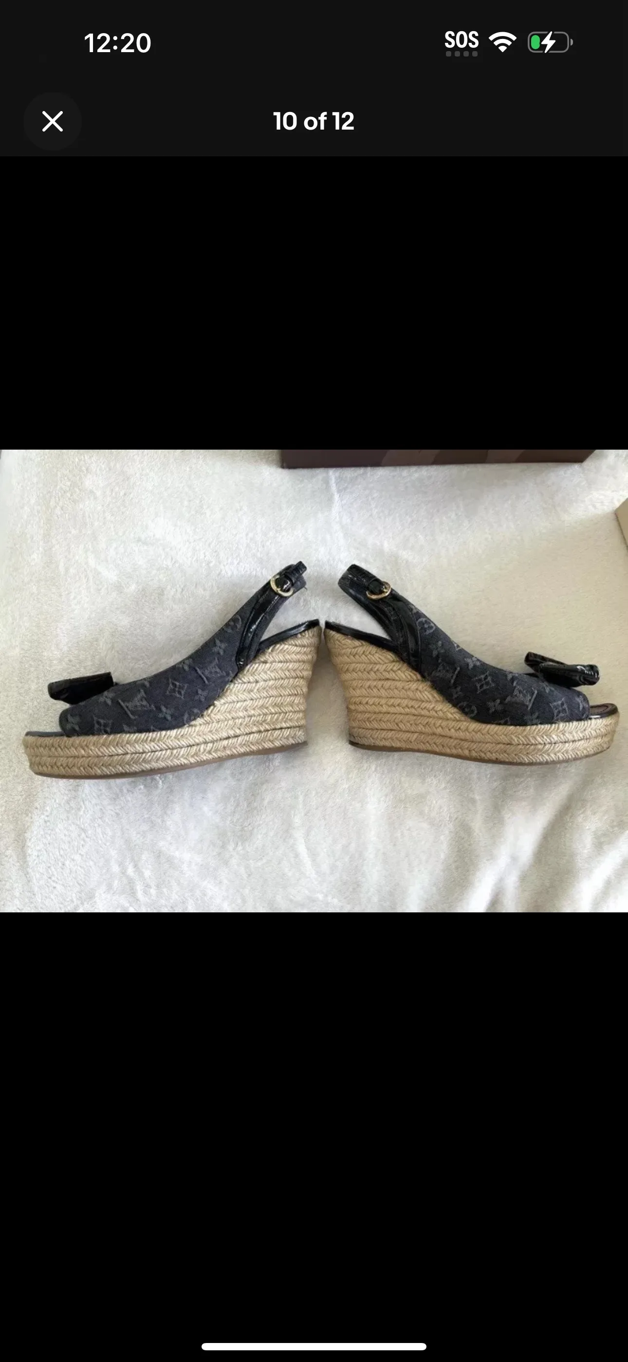 Authentic Louis Vuitton Wedge Sandals size 7.5 image indicator(9)