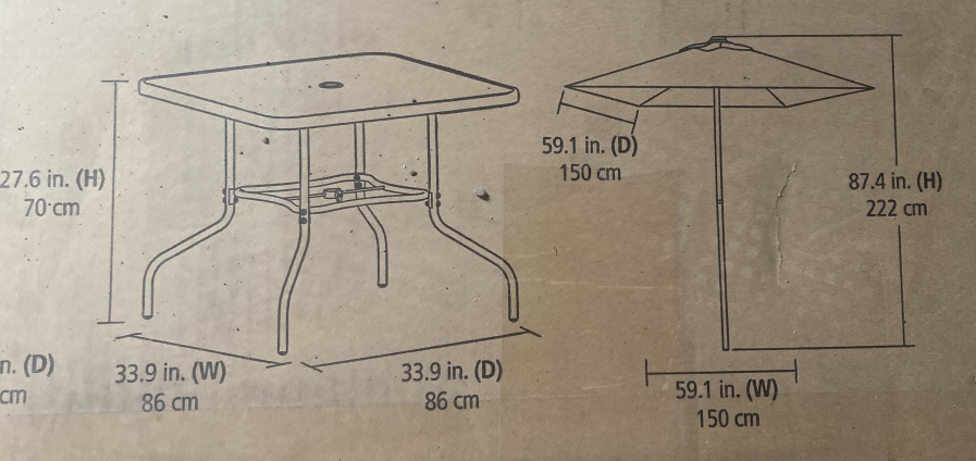 Patio Desk with Umbrella - photo 2