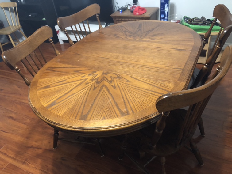 Wooden Dining Table and Chairs - photo 2